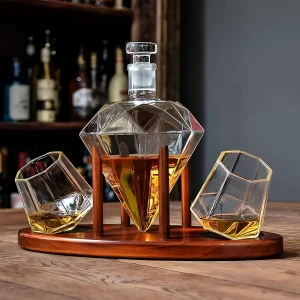 Графін для віскі зі склянками на підставці графин для віскі