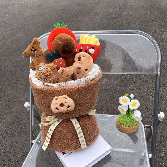 букет из мягких игрушек