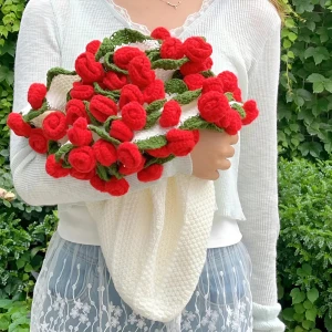 Круглий плед букет із трояндами плед букет