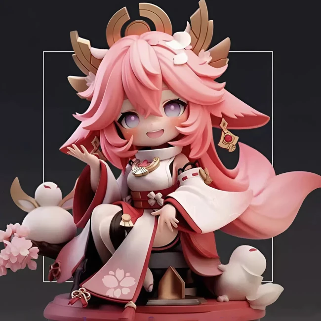 аниме моделька геншин