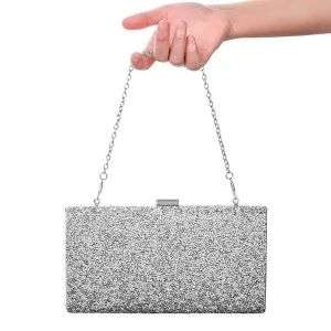 Сумка-клатч со стразами на цепочке сумка-клатч