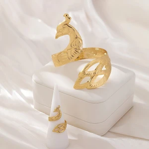 Комплект браслет и кольцо Павлин браслет и кольцо