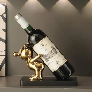 Підставка для пляшки вина/келиха з ведмедем підставка для пляшки вина