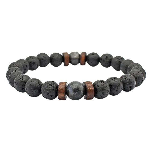 браслет из вулканического камня