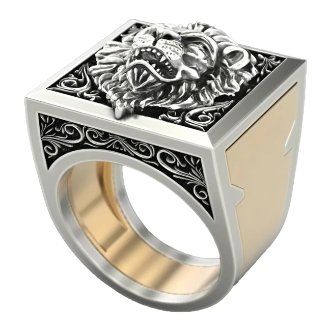 комбінований чоловічий перстень