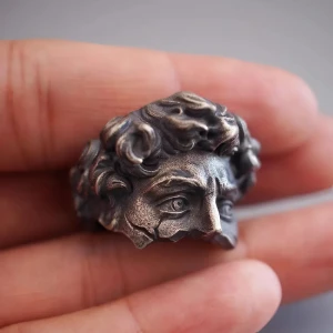 Регулируемое 3д кольцо разбитая скульптура Давида 3д кольцо