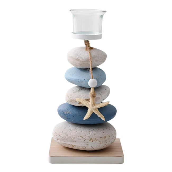 подсвечник из камней