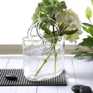 Скляна ваза у формі сумки скляна ваза