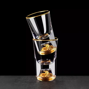 Набір чарок із позолотою на 20 мл (3 шт) набір чарок