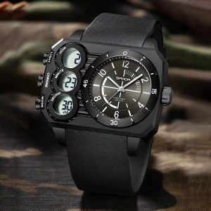 Светящиеся водонепроницаемые часы с двойным дисплеем водонепроницаемые часы