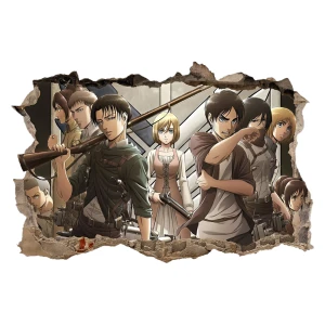 Наліпка на стіну з аніме Атака Титанів наклейка на стіну