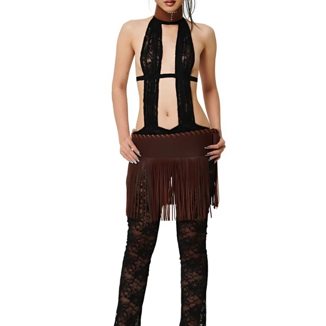 пояс с бахромой