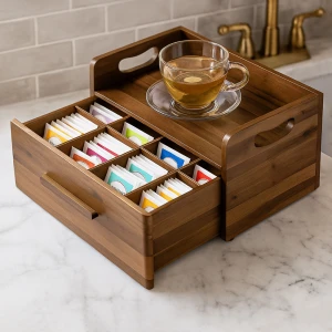 Дерев'яна коробка для чаю коробка для чаю