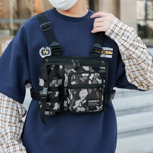Мужская нагрудная сумка с камуфляжным принтом нагрудная сумка