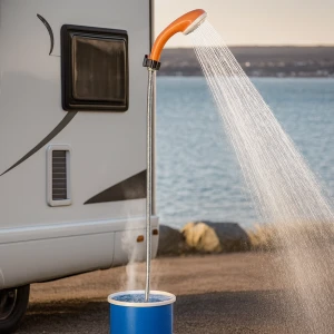 Портативный душ с насосом для кемпинга портативный душ