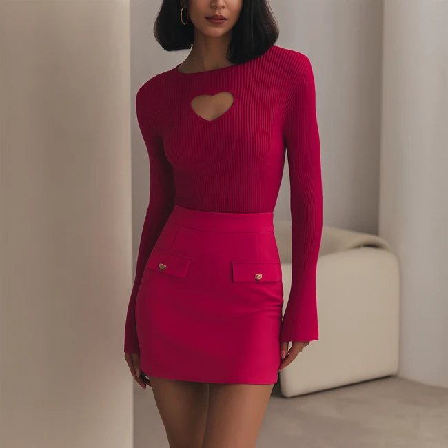 свитер с сердцем