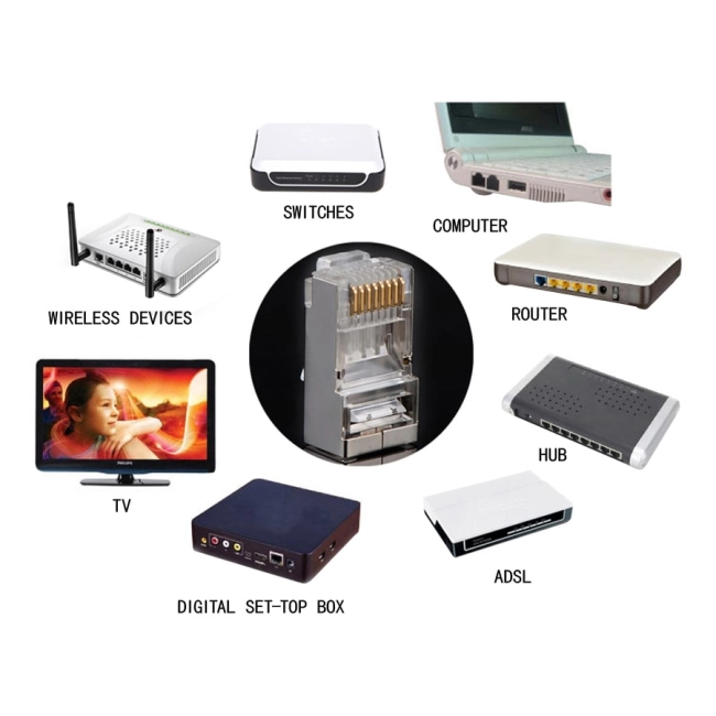 коннектор RJ-45 экранированный