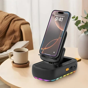 Держатель для телефона с RGB повербанком-колонкой держатель для телефона