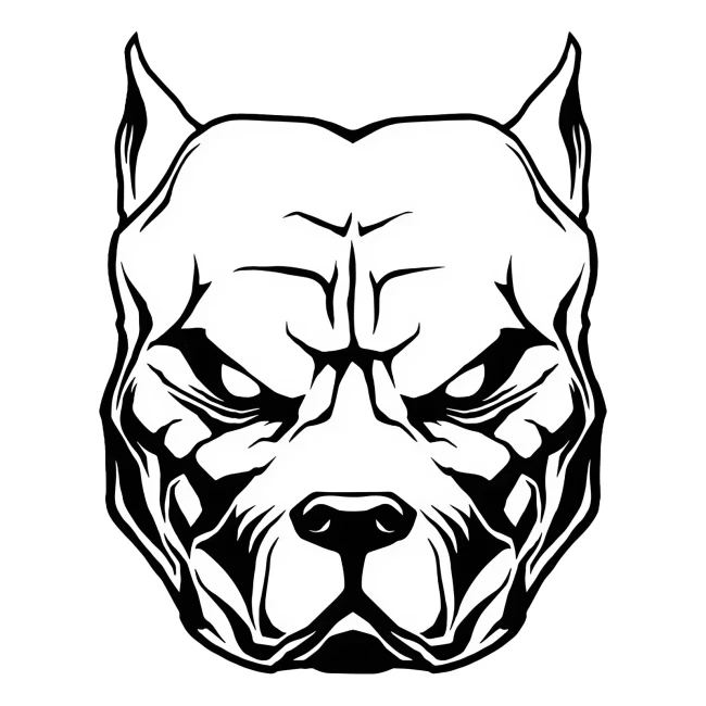 наклейка питбуль на авто