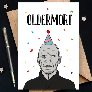 Листівка на День Народження з Волан-де-Мортом листівка на День Народження