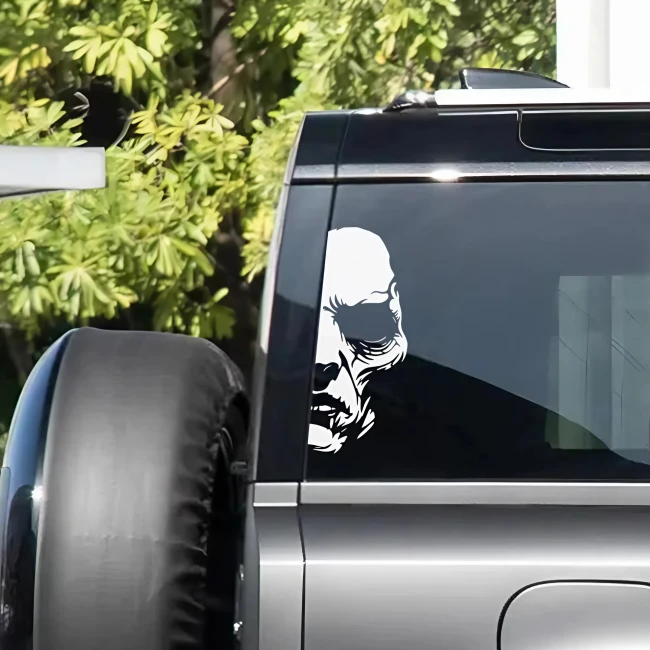 наклейка с лицом на авто