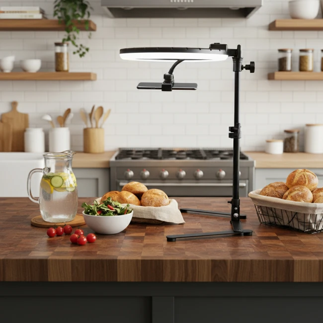 настольная кольцевая лампа