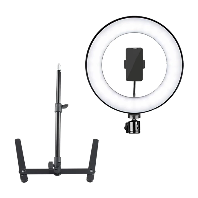 кольцевая лампа на штативе