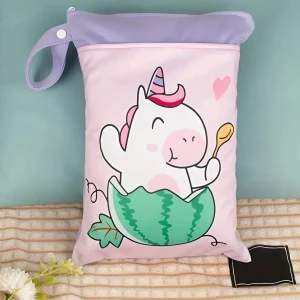 Універсальний водостійкий мішечок-сумка з двома відділеннями для памперсів та пелюшок водостійкий мішечок