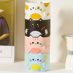 Набір чашок 4 шт у вигляді котів набір чашок 4 шт