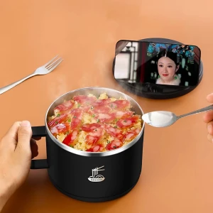 Миска для лапши быстрого приготовления с ручкой и крышкой держателем для телефона миска для лапши быстрого приготовления