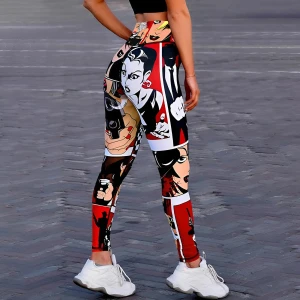 Жіночі легінси з принтом комікс Mafia жіночі легінси повсякденні легінси легінси комікс