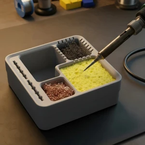 Силиконовый бокс для очистки жала паяльника бокс для очистки жала