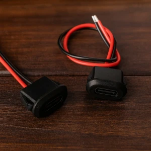 Врізні роз'єми USB Type-C (мама) 2-pin з защіпкою (2 шт) врізні роз'єми USB Type-C