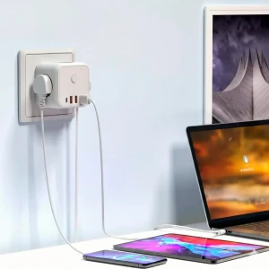 Удлинитель-куб 7-в-1 с выключателем (с защитой от перенапряжения) удлинитель-куб