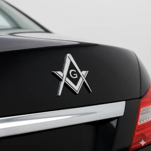 Металева наклейка 3D з логотипом масонського братства Freemason металева 3D наклейка