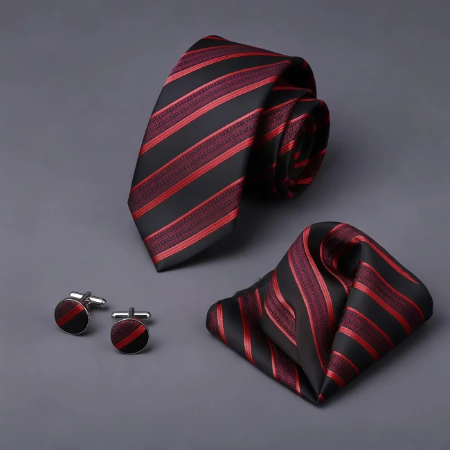 набор галстук запонки и платок