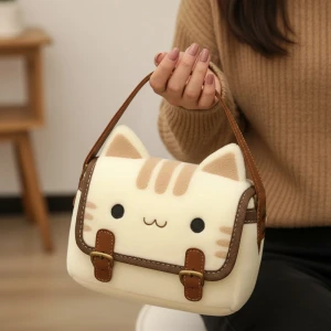 Плюшева сумка на плече у вигляді кота плюшева сумка