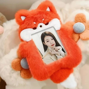 Пухнастий картхолдер у вигляді лисиці пухнастий картхолдер