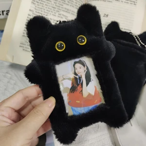 Пухнастий картхолдер у вигляді кота пухнастий картхолдер