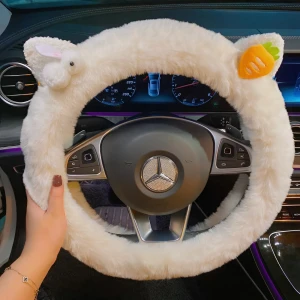 Плюшевый чехол на руль с кроликом плюшевый чехол на руль