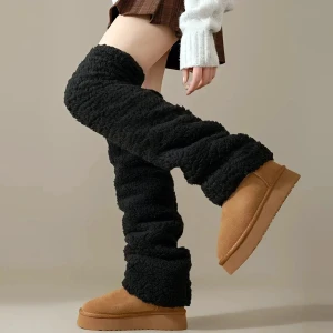 Плюшеві зимові гетри на взуття зимові гетри високі гетри гетри на взуття