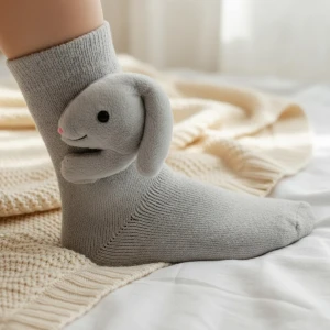 Об'ємні шкарпетки з 3D кроликом об'ємні шкарпетки