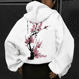 Худі з принтом Квітуча сакура худі з принтом