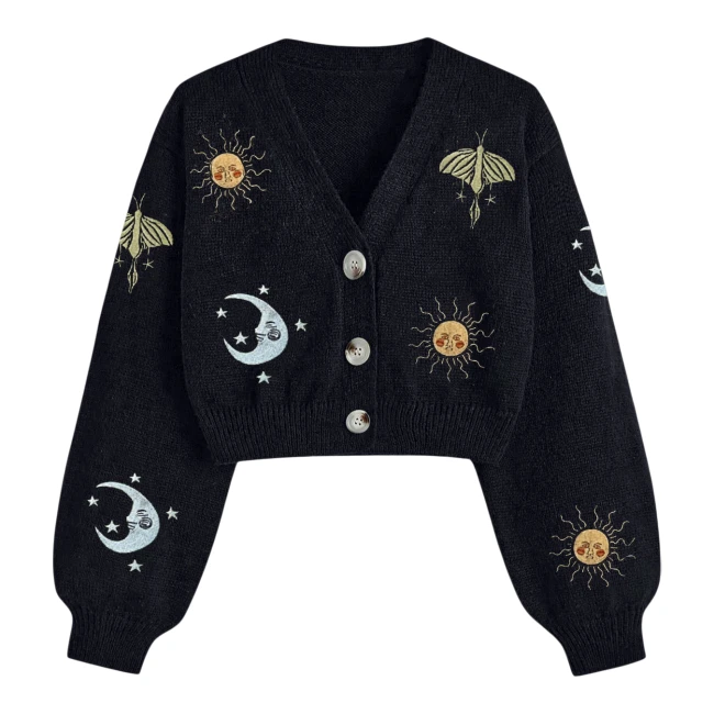 кардиган с вышивкой