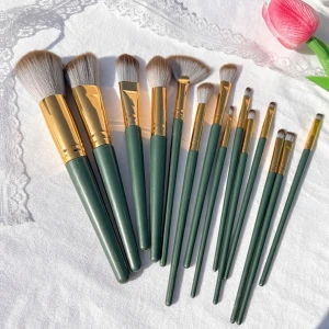 Набір косметичних пензликів для макіяжу (14 шт) набір косметичних пензликів