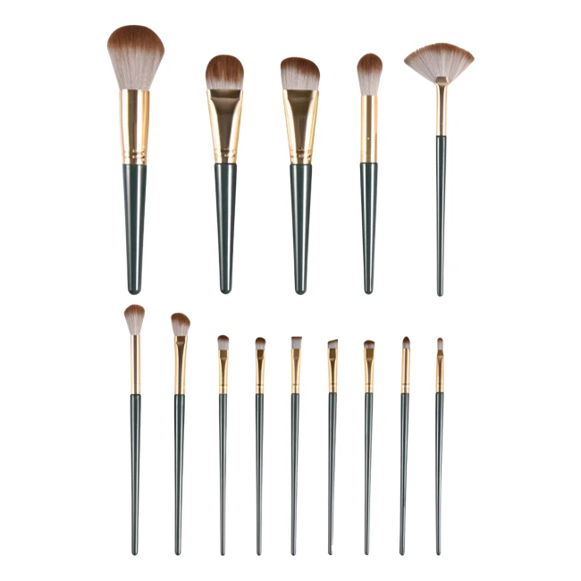 набір пензликів для макіяжу 14 шт