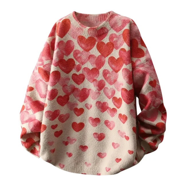 свитер с сердцами