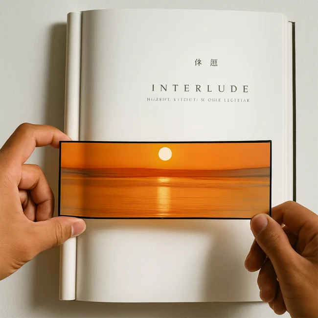 закладка с закатом