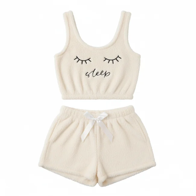 плюшевая женская пижама