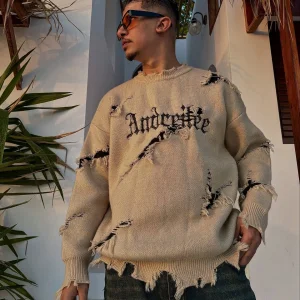 Рваний чоловічий светр чоловічий рваний светр